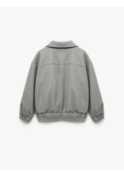 Koton Gömlek Yaka Uzun Kollu Cepli Fermuarlı Crop Ceket Gri 6wkg20019aw Gri Koton Gömlek Yaka Uzun Kollu Cepli Fermuarlı Crop Ceket Gri 6wkg20019aw Gri