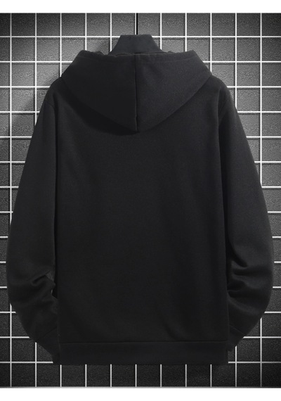 Startmore Siyah Unisex Kadın/erkek Deer Renkli Özel Baskılı Pamuklu Oversize Kapüşonlu