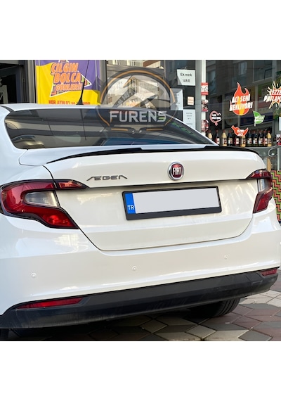 Fiat Egea Bagaj Üstü Yarasa Spoiler Piano Black 2015-2023 Uyumlu