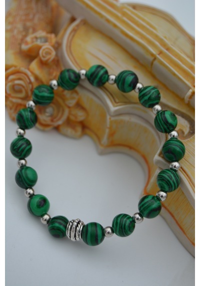Stoneage Jewellery Malahit Malakit Doğal Taşlı Bileklik Çok Renkli