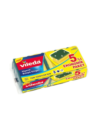 4 Adet Vileda Sünger 5'li Eko Oluklu Paket