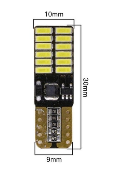 5 Adet T10 Led 24 Ledli Yassı Park Plaka Tavan Bagaj Ledi Beyaz