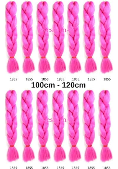 X-pression Afrika Örgüsü Ve Rasta Için Sentetik Saç 100gr-1855 Fuşya
