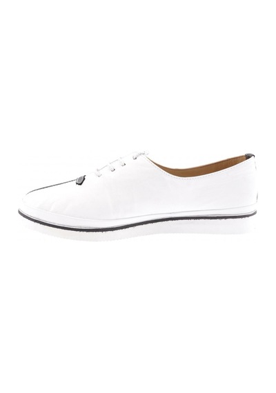 Dgn 095 Kadin Kalin Taban Bağcikli Comfort Ayakkabi 095-2111-R0198 Beyaz