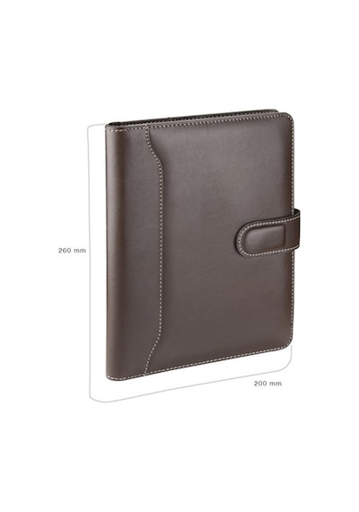 Organizer Ajanda Tarihsiz Çizgili 20x26 CM - Kahve Kahverengi