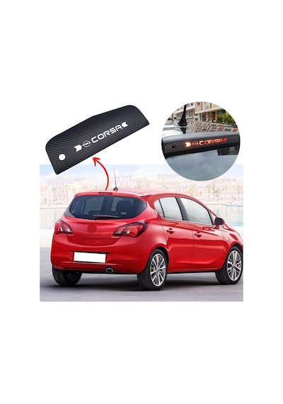 Opel Corsa E Karbon Arka Fren Stop Lambası Sticker