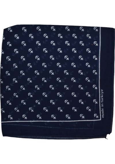 Bandana Çapa Ve Puantiye Desenli Lacivert