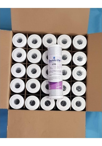 Damlalife 10'' Blok Karbon (Cto) Su Arıtma Filtre 25 Adet