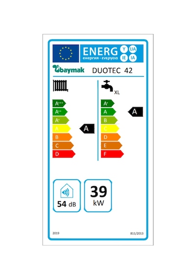 Baymak Duotec Premix 42 42 kW 36.000 Kcal/h Yoğuşmalı Hermetik Kombi