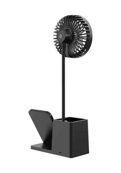 S-link Sl-m9055 10 Watt Kablosuz Şarj İstasyonlu Fanlı Kalemlikli Masa Lambası Siyah Diğer