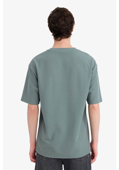 Defacto Mini Baskılı Yeşil Erkek T-shirt D5871ax/gn1083 Yeşil