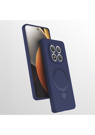 Redmi Note 15 Pro 4g Kılıf Magsafe Şarj Özellikli Standlı Sensitive Touch Samara Kapak Lacivert