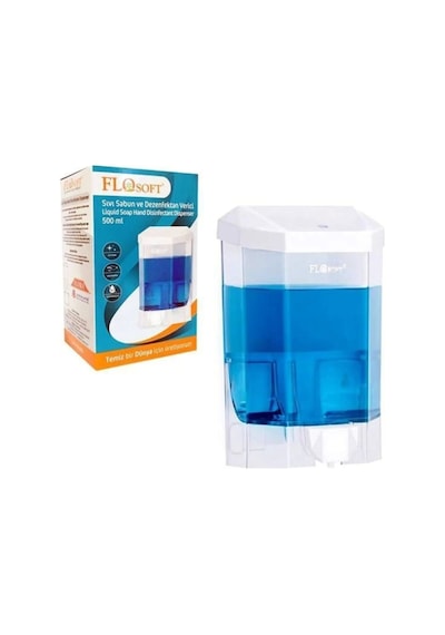 Plastik Büyük Şeffaf Sıvı Sabunluk 1000 Ml. Royaleks-f086 Çok Renkli