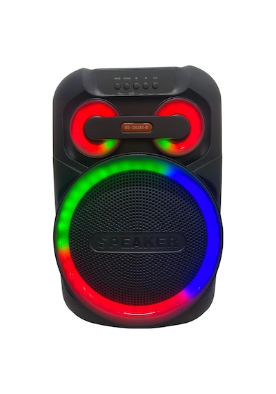 Rose Ms-1203bt-w 12 İnch Hoparlör Rgb Led Taşınabilir 1 Adet Mikrofon Usb-radyo-bluetooth Hoparlör