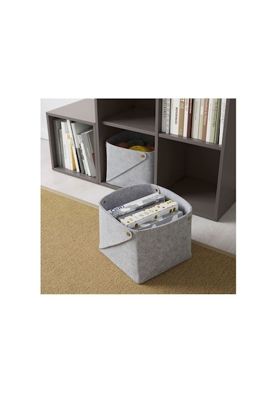 Ikea Pudda Katlanabilir Saklama Kutusu 28 X 28 X 23 Cm Gri