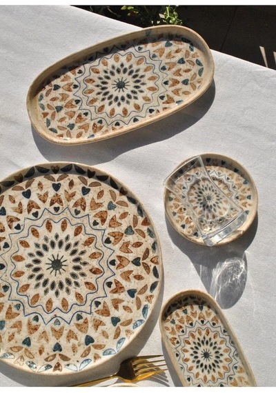 Tr 29 Parça Porselen Kahvaltı Takımı Etnik Desenli Kahvaltı Seti Antik Ephesus Genel
