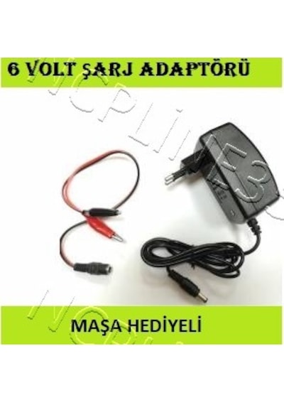 6 Volt Oyuncak Akülü Araba Aküsü Şarj Adaptörü Şarj Aleti