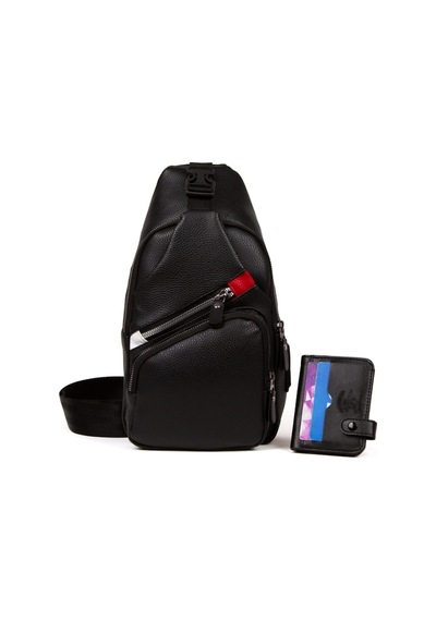 Bizoon Suni2023 Usb Girişli Siyah Çapraz Çanta Bodybag-Siyah