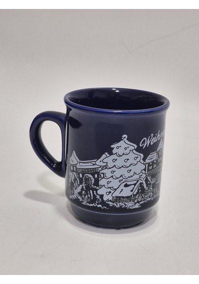 Vintage Nürnberg Christkindlesmarkt Tasarımlı Porselen Kupa 9,5cm 007 Çok Renkli