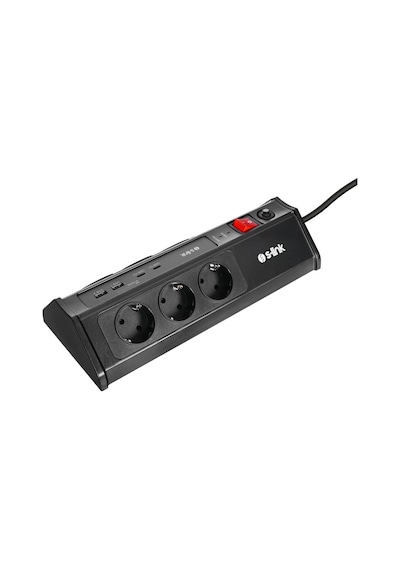 S-link Prz03 Prizhive 3 Metre 1860 Joule 3x1.5mm 2xusb 2xtype C 2.4a/5v 250v 16a/3860w 6 Lı Akım Korumalı Priz 3 M