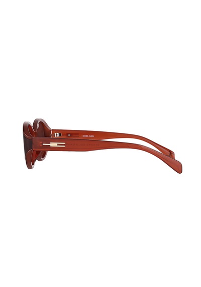 Daniel Klein Dk4342-3 Oval Model Velour Vintage Kadın Güneş Gözlüğü Bordo