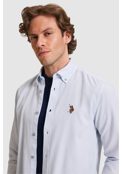 U.s. Polo Assn. Erkek Açık Mavi Gömlek Basic 50322343-vr003 Acık Mavı