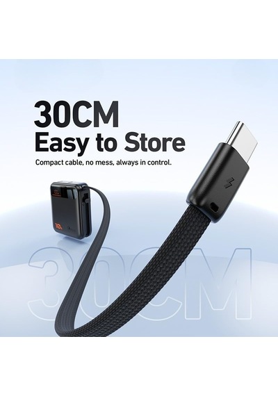 10.000 Mah Mini Type-c Kablolu 20w Hızlı Şarj Fultech Lcd Ekranlı Taşınabilir Powerbank