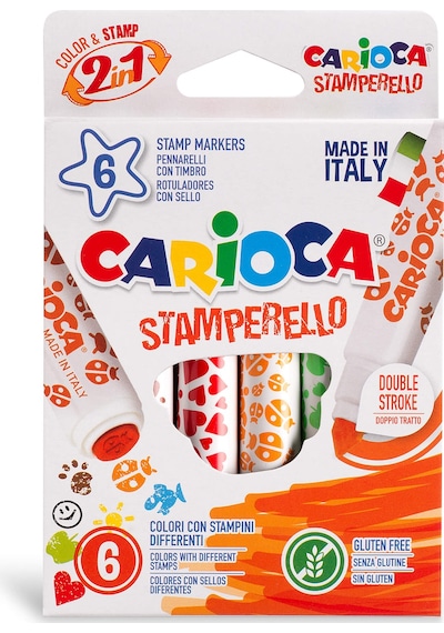 Carioca Stamperello Çift Uçlu Keçeli Kalem 6'lı