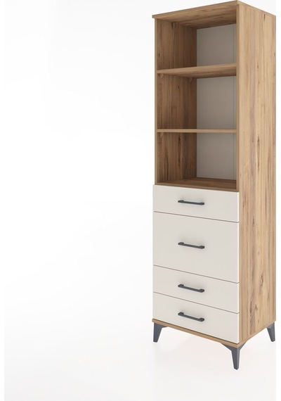 Hyperion Dolap 3 Raflı 4 Çekmeceli 60x44x195 Çam-aytaşı Atlas Çam