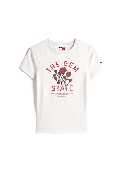 Tommy Hilfiger Tjw Slım Idaho Novel Beyaz Kadın T-shirt