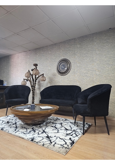 Zafir Teddy Takım Siyah Boyalı Sivriltme Ayak Çay Seti Koltuk - Berjer , Balkon, Salon, Ofis Siyah Zafir Teddy Takım Siyah Boyalı Sivriltme Ayak Çay Seti Koltuk - Berjer , Balkon, Salon, Ofis Siyah