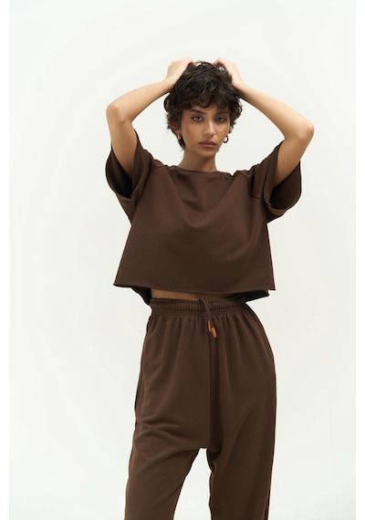 Mai Collection Mai Studios Co. Vero Kahve Crop Eşofman Takım Kahverengi Mai Collection Mai Studios Co. Vero Kahve Crop Eşofman Takım Kahverengi