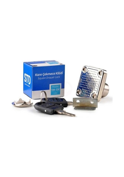 Cateksss Std Kare Çekmece Kilidi - 6 Lı Paket Gümüş