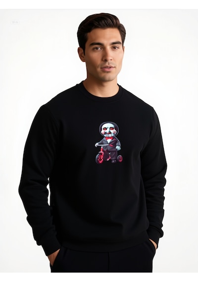 Jigsaw Unisex Sweatshirt Siyah