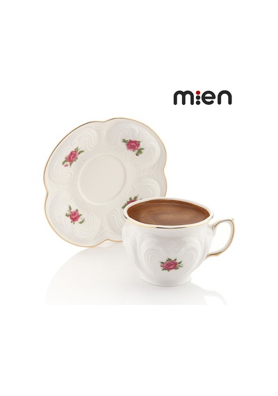 Mien 6lı Porselen Fincan Takımı Beyaz