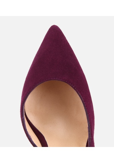 Hotiç Kadın Süet Deri Mor Klasik İnce Topuklu Stiletto 01ayh329760a660 01ayh329760a660