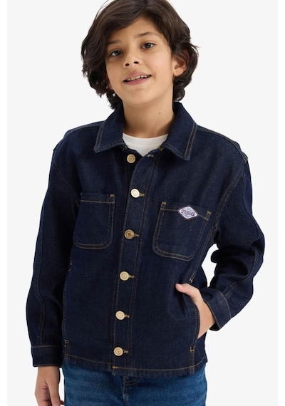 Defacto Erkek Çocuk Düğmeli Denim Ceket G4378a826spbe278 Mavi-be278