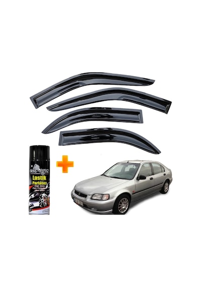 Honda Euro Civic Mügen Cam Rüzgarlığı Sedan 1996-2001 Arası 4 Lü Takım +500ml Lastik Parlatıcı