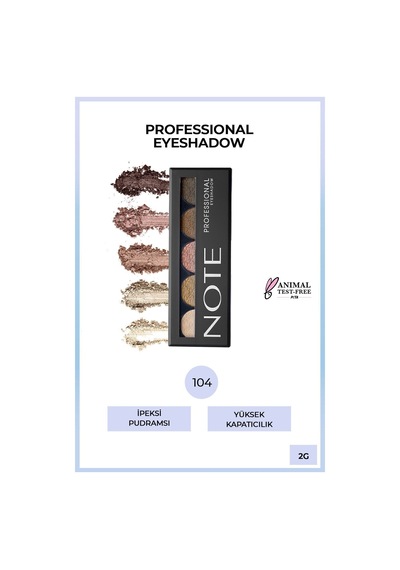 Professional Eyeshadow Mat Ve Işıltılı Toz Göz Far Paleti - 104 Glowing Nudes