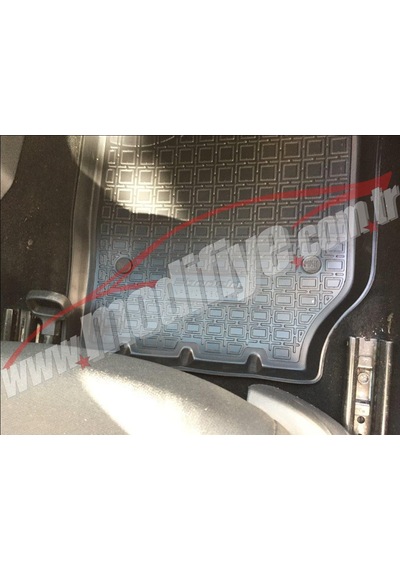 Vw Polo 2010-17 Kaucuk Havuzlu Paspas Kokusuz Kaymayan