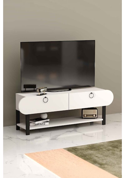 Beyaz Modern Tv Ünitesi - 110 Cm