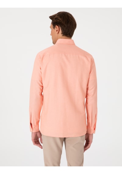 Pierre Cardin Erkek Mercan Gömlek Desenli 50306996-vr186 Mercan