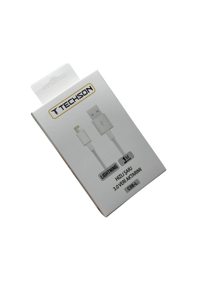 Techson Lightning 2.4a Hızlı Şarj Kablo Usb 3.0 Veri Aktarımı 1m C08-l