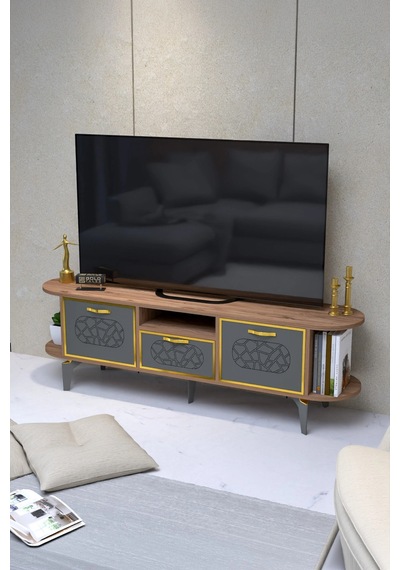 Mira Gold Tv Ünitesi Kahverengi 160 Çok Renkli