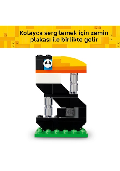 LEGO® Doğum Günü Rakamları 40807 – 6 Yaş ve Üzeri Çocuklar için Hayvanlı Masa ve Süs İçeren Eğitici Oyuncak Yapım Seti (281 Parça)