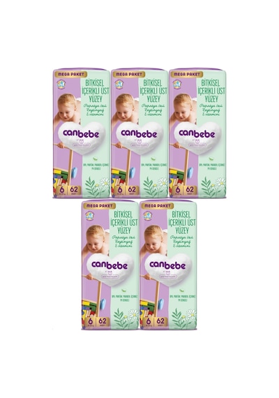 Canbebe Bebek Bezi Beden:6 15-27kg Exstra Large 310 Adet Mega 6 Numara