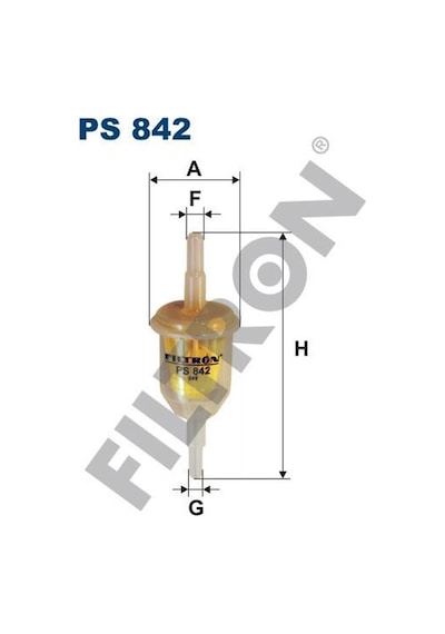 Fıltron Ps842 Şeffaf Benzin Ara Filtre (Küçük Tip) Üniversal