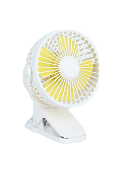 3 Kademe Şarjlı Mandallı 360 Taşınabilir Fan Vantilatör Jh-006 Beyaz