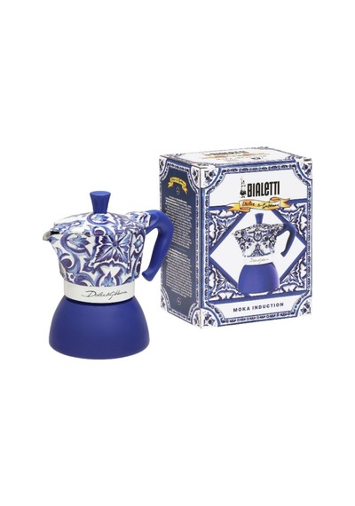 Bialetti Dolce Gabbana Akdeniz Mavisi 4 Cup Indüksiyon Moka Pot