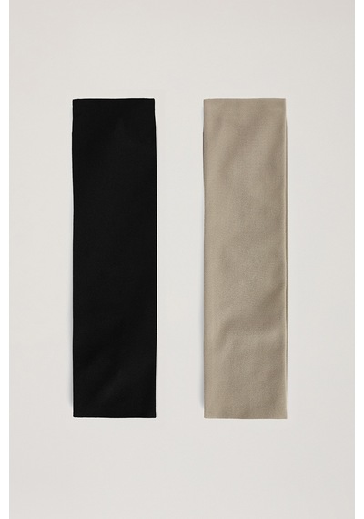 Los Ojos X Ece 2 Li Spor Saç Bandı 7,5 Cm Sports Headband Siyah - vizon